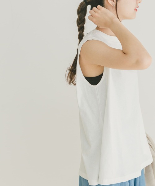 ITEMS URBANRESEARCH（アイテムズ アーバンリサーチ）の「ショルダータックロゴTシャツ（Tシャツ/カットソー・レディース・ライトピンク/チャコールグレー/ホワイト・FREE）」の22枚目の写真