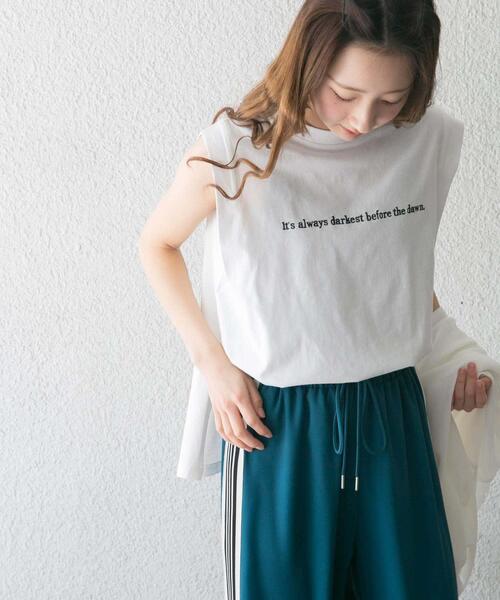 ITEMS URBANRESEARCH(アイテムズ アーバンリサーチ)の「ショルダータックロゴTシャツ(Tシャツ/カットソー・レディース・ライトピンク/チャコールグレー/ホワイト・FREE)」の21枚目の写真