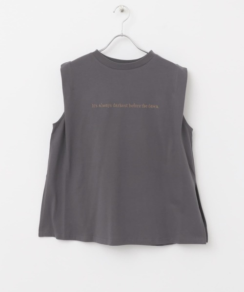 ITEMS URBANRESEARCH（アイテムズ アーバンリサーチ）の「ショルダータックロゴTシャツ（Tシャツ/カットソー・レディース・ライトピンク/チャコールグレー/ホワイト・FREE）」の12枚目の写真