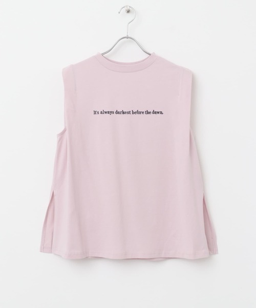 ITEMS URBANRESEARCH（アイテムズ アーバンリサーチ）の「ショルダータックロゴTシャツ（Tシャツ/カットソー・レディース・ライトピンク/チャコールグレー/ホワイト・FREE）」の13枚目の写真