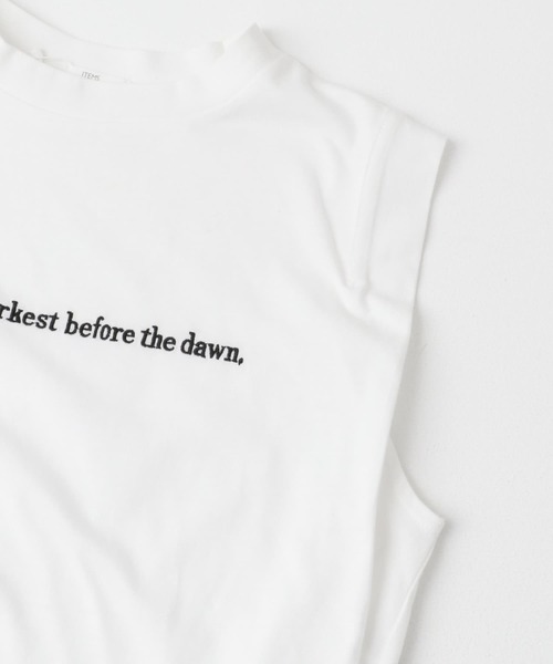 ITEMS URBANRESEARCH（アイテムズ アーバンリサーチ）の「ショルダータックロゴTシャツ（Tシャツ/カットソー・レディース・ライトピンク/チャコールグレー/ホワイト・FREE）」の16枚目の写真