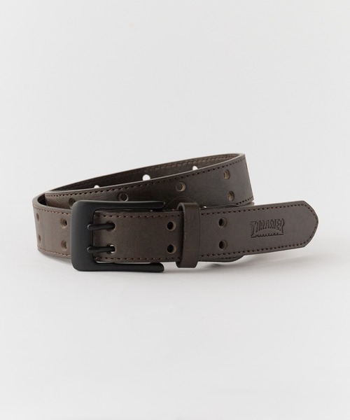 THRASHER(スラッシャー)の「THRASHER/スラッシャー Double Pin Belt ベルト 2026新作 再入荷(ベルト・メンズ・ダークブラウン/ブラック・FREE)」の1枚目の写真