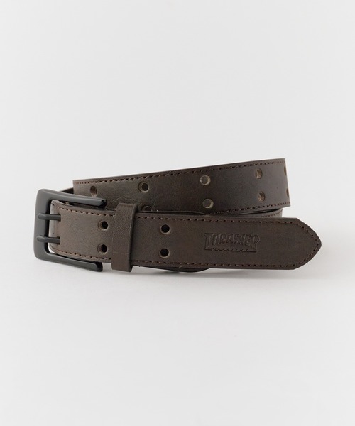THRASHER(スラッシャー)の「THRASHER/スラッシャー Double Pin Belt ベルト 2026新作 再入荷(ベルト・メンズ・ダークブラウン/ブラック・FREE)」の9枚目の写真