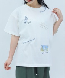 axes femme | 吸水速乾ランダム鈴蘭刺繍Ｔ(Tシャツ/カットソー)