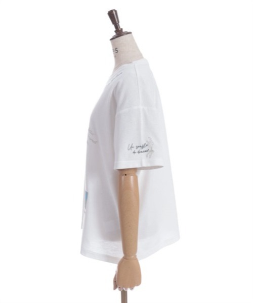 axes femme（アクシーズファム）の「吸水速乾ランダム鈴蘭刺繍Ｔ（Tシャツ/カットソー・レディース・イエロー/ネイビー/ホワイト/グリーン・FREE）」の20枚目の写真