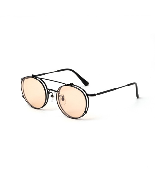 CALEE(キャリー)の「FLIP UP TYPE CIRCLE METAL GLASSES(メガネ・メンズ・ブラック/ブルー/ブラウン/グリーン・FREE)」の3枚目の写真