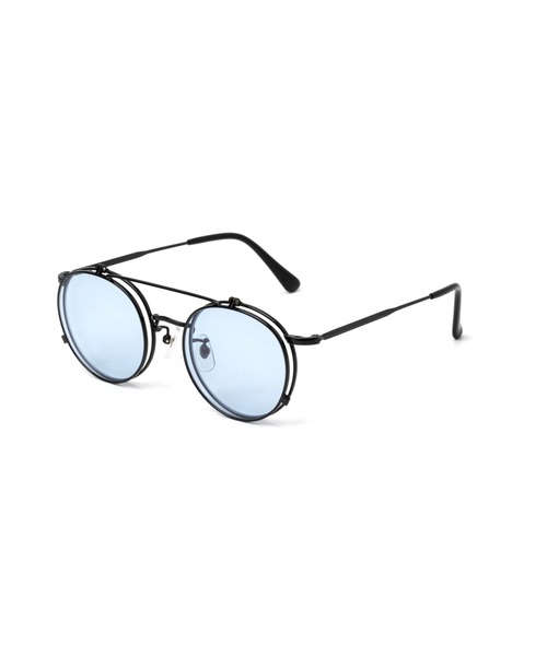 CALEE(キャリー)の「FLIP UP TYPE CIRCLE METAL GLASSES(メガネ・メンズ・ブラック/ブルー/ブラウン/グリーン・FREE)」の4枚目の写真