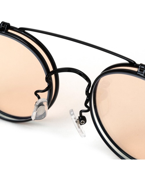 CALEE(キャリー)の「FLIP UP TYPE CIRCLE METAL GLASSES(メガネ・メンズ・ブラック/ブルー/ブラウン/グリーン・FREE)」の10枚目の写真