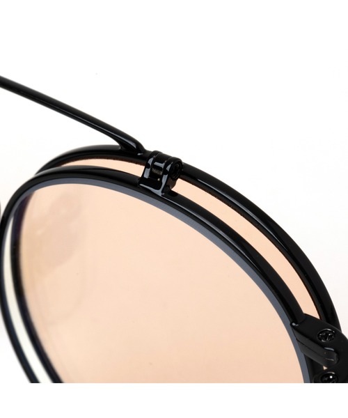 CALEE(キャリー)の「FLIP UP TYPE CIRCLE METAL GLASSES(メガネ・メンズ・ブラック/ブルー/ブラウン/グリーン・FREE)」の9枚目の写真