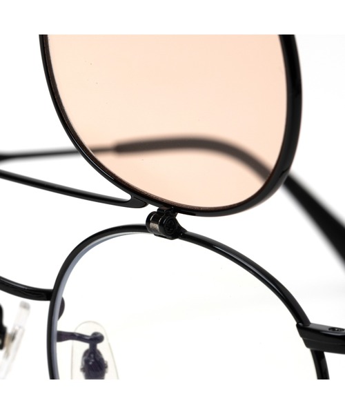 CALEE(キャリー)の「FLIP UP TYPE CIRCLE METAL GLASSES(メガネ・メンズ・ブラック/ブルー/ブラウン/グリーン・FREE)」の7枚目の写真