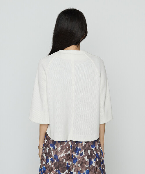 K.T KIYOKO TAKASE（キヨコタカセ）の「ポコポコジャージー カーデブルゾン（ブルゾン・レディース・ブルー/ホワイト/ブラウン・9号/11号）」の13枚目の写真