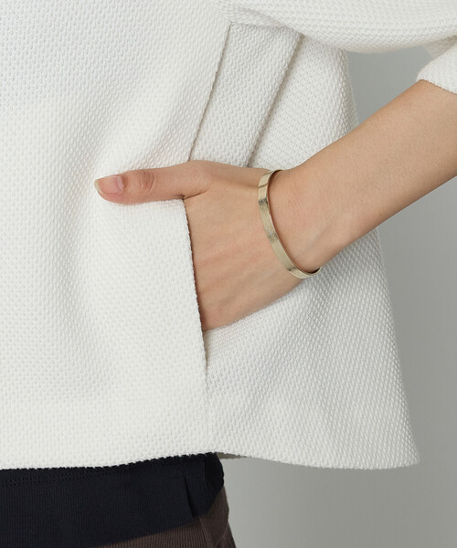 K.T KIYOKO TAKASE（キヨコタカセ）の「ポコポコジャージー カーデブルゾン（ブルゾン・レディース・ブルー/ホワイト/ブラウン・9号/11号）」の10枚目の写真