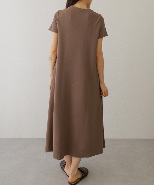 Lace Ladies(レースレディース)の「ソリッドカラー Aライン 半袖 マキシ ワンピース(ワンピース・レディース・モカ/ブラック/グレー/ピンクベージュ・FREE/S)」の19枚目の写真