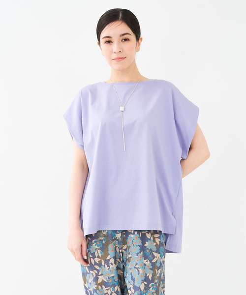 tシャツ 「接触冷感・UVカット」コンパクトクールフレンチスリーブチュニック レディース セール】【接触冷感・UVカット】コンパクトクールフレンチ