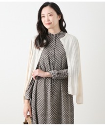 NEWYORKER（ニューヨーカー）の「ヴィスコースポリエステル ワイドリブ9分袖クル―ネックカーディガン（カーディガン/ボレロ）」