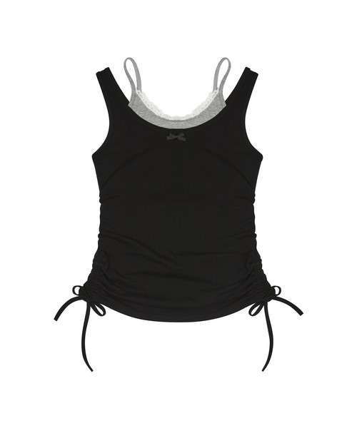 LUVISTRUE（ラヴイズトゥルー）の「SM LAYERED LACE SLEEVELESS（チューブトップ・レディース・ネイビー/レッド/ブラック・FREE）」の22枚目の写真
