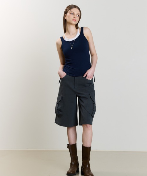 LUVISTRUE（ラヴイズトゥルー）の「SM LAYERED LACE SLEEVELESS（チューブトップ・レディース・ネイビー/レッド/ブラック・FREE）」の8枚目の写真