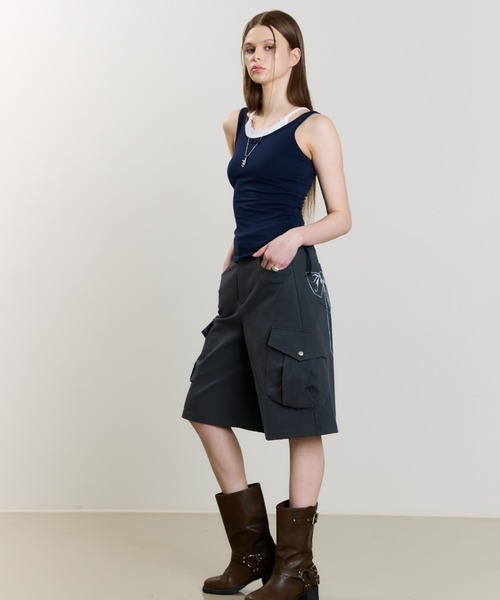 LUVISTRUE（ラヴイズトゥルー）の「SM LAYERED LACE SLEEVELESS（チューブトップ・レディース・ネイビー/レッド/ブラック・FREE）」の9枚目の写真