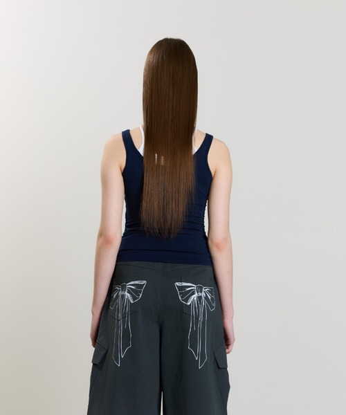 LUVISTRUE（ラヴイズトゥルー）の「SM LAYERED LACE SLEEVELESS（チューブトップ・レディース・ネイビー/レッド/ブラック・FREE）」の18枚目の写真