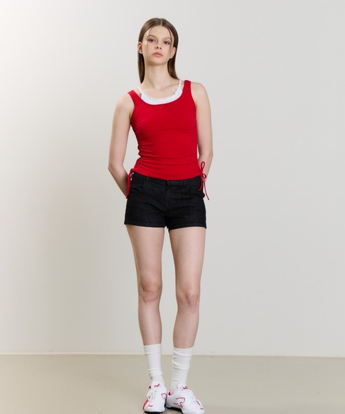 LUVISTRUE（ラヴイズトゥルー）の「SM LAYERED LACE SLEEVELESS（チューブトップ・レディース・ネイビー/レッド/ブラック・FREE）」の11枚目の写真