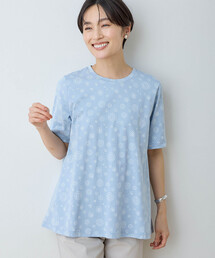 【接触冷感・UVカット・友桝飲料コラボ】オーガニックコットンドットロゴプリントTシャツ