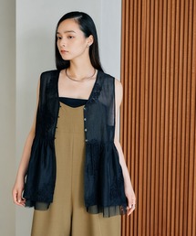 LEPSIM | シアー刺繍アソートノースリブラウス 497427(シャツ/ブラウス)