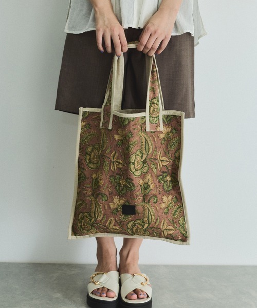 VICKY(ビッキー)の「ハンドブロックプリントトートバッグ(トートバッグ・レディース・ブルー系その他/ピンク系その他/ホワイト系その他・FREE)」の3枚目の写真