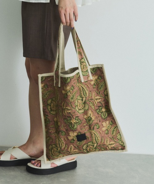 VICKY(ビッキー)の「ハンドブロックプリントトートバッグ(トートバッグ・レディース・ブルー系その他/ピンク系その他/ホワイト系その他・FREE)」の16枚目の写真