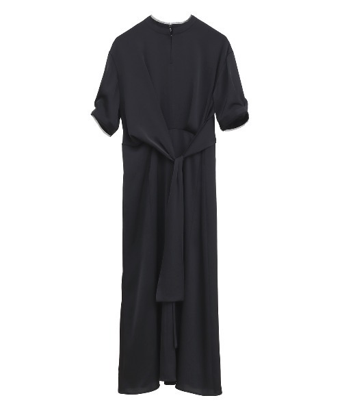 セール】STAND COLLAR WAIST TIE ONEPIECE（ワンピース）｜CLANE