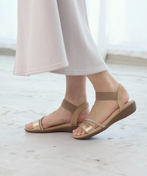 Pitti(ピッティ)の「【WEB限定】ラインストーンウエッジサンダル(サンダル・レディース・シルバー/ブラック/ゴールド・S/L/M)」の21枚目の写真