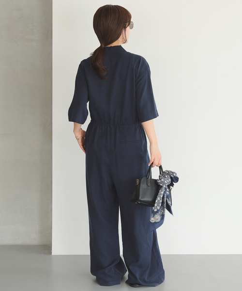 WEB限定/追加》ハーフスリーブオールインワン（つなぎ