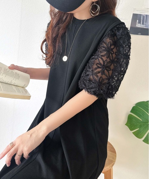 極美品♡ルネチュールドッキング ワンピース MERCURYDUO ワンピース 2WAYチュールニットドッキングワンピース