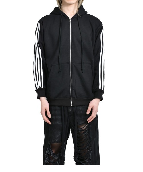 YORI SPORT 5STRIPE PRINTED HOOD ZIP-UP（パーカー）｜YORI SPORT