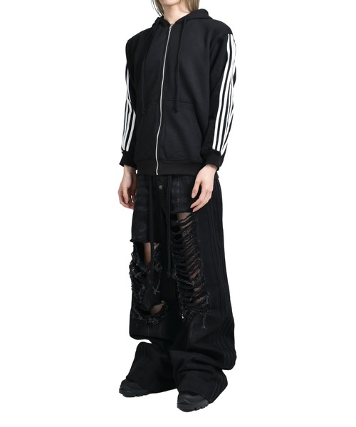 YORI SPORT 5STRIPE PRINTED HOOD ZIP-UP（パーカー）｜YORI SPORT