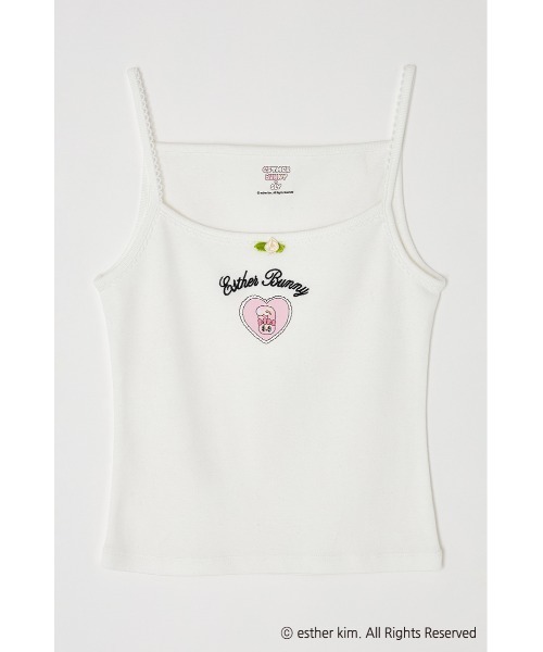SLY(スライ)の「Esther Bunny x SLY ROSE CAMI エスターバニー スライ ローズ キャミ 夏服(キャミソール・レディース・ブラック/ピンク/ホワイト・FREE)」の15枚目の写真