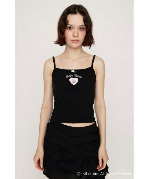 SLY(スライ)の「Esther Bunny x SLY ROSE CAMI エスターバニー スライ ローズ キャミ 夏服(キャミソール・レディース・ブラック/ピンク/ホワイト・FREE)」の18枚目の写真