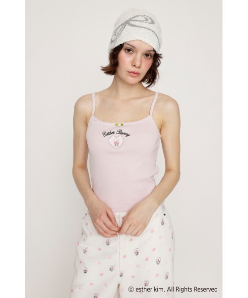 SLY(スライ)の「Esther Bunny x SLY ROSE CAMI エスターバニー スライ ローズ キャミ 夏服(キャミソール・レディース・ブラック/ピンク/ホワイト・FREE)」の21枚目の写真