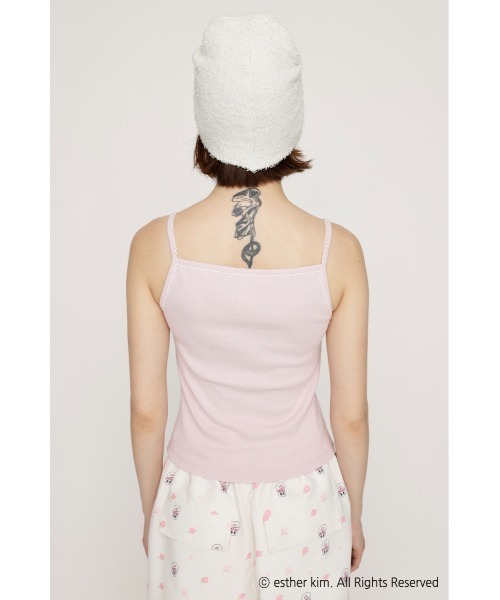 SLY(スライ)の「Esther Bunny x SLY ROSE CAMI エスターバニー スライ ローズ キャミ 夏服(キャミソール・レディース・ブラック/ピンク/ホワイト・FREE)」の7枚目の写真