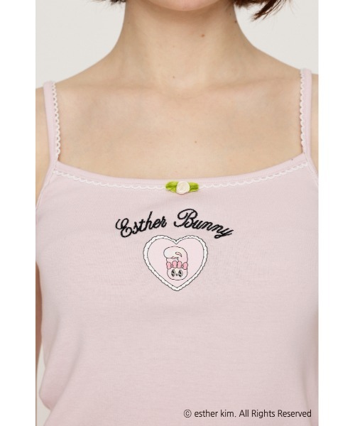 SLY(スライ)の「Esther Bunny x SLY ROSE CAMI エスターバニー スライ ローズ キャミ 夏服(キャミソール・レディース・ブラック/ピンク/ホワイト・FREE)」の8枚目の写真