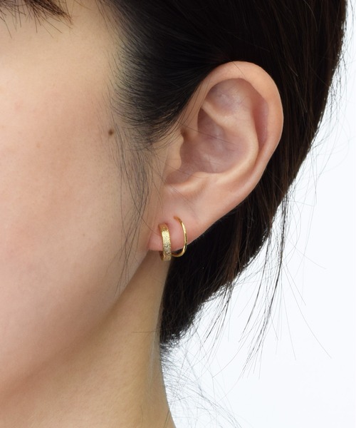 CALIN　STANDARD（カリンスタンダード）の「◆金属アレルギー対応◆◆made in japan◆【痛くない】【落ちにくい】【ストレスフリーな着け心地】スターダストカール　ミニループフィットイヤリング（イヤリング・レディース・シルバー/ピンクゴールド/ゴールド・FREE）」の7枚目の写真