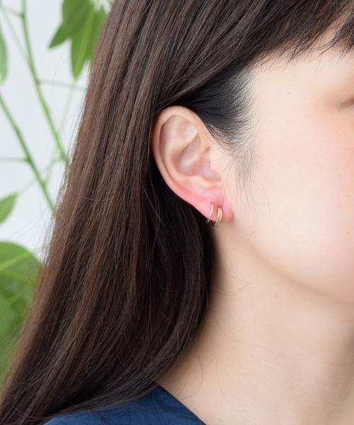 CALIN　STANDARD（カリンスタンダード）の「◆金属アレルギー対応◆◆made in japan◆【痛くない】【落ちにくい】【ストレスフリーな着け心地】スターダストカール　ミニループフィットイヤリング（イヤリング・レディース・シルバー/ピンクゴールド/ゴールド・FREE）」の12枚目の写真