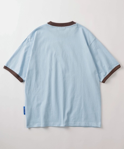 PEANUTS(ピーナッツ)の「【72】【PEANUTS/ピーナッツ】BEST FRIEND リンガー Tシャツ/オーバーサイズ(Tシャツ/カットソー・メンズ・ホワイト系その他/ライトブルー/ホワイト/クリーム・XL/M/L)」の6枚目の写真