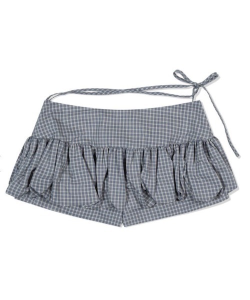 UGLY SHADOW（アグリーシャドウ）の「【Uglyshadow】PUMPKIN SKIRT PANTS(CHECK) / 【アグリーシャドウ】パンプキンチェックスカートパンツ（その他パンツ・レディース・ブラック/ブルー・S/M）」の5枚目の写真