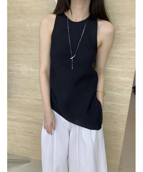 FREE STYLISTS(フリー スタイリスト)の「YUGA_YGMC Sheer pleated top(シャツ/ブラウス・レディース・ブラック/オフホワイト/グレー・FREE)」の7枚目の写真