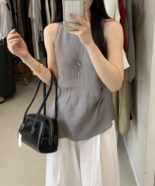 FREE STYLISTS(フリー スタイリスト)の「YUGA_YGMC Sheer pleated top(シャツ/ブラウス・レディース・ブラック/オフホワイト/グレー・FREE)」の4枚目の写真