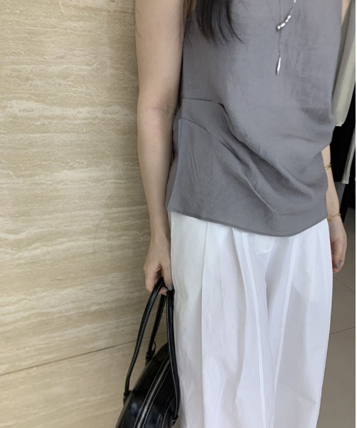 FREE STYLISTS(フリー スタイリスト)の「YUGA_YGMC Sheer pleated top(シャツ/ブラウス・レディース・ブラック/オフホワイト/グレー・FREE)」の19枚目の写真