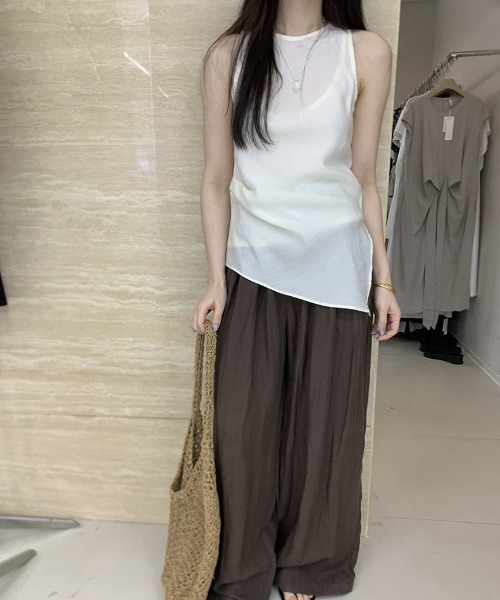 FREE STYLISTS(フリー スタイリスト)の「YUGA_YGMC Sheer pleated top(シャツ/ブラウス・レディース・ブラック/オフホワイト/グレー・FREE)」の8枚目の写真