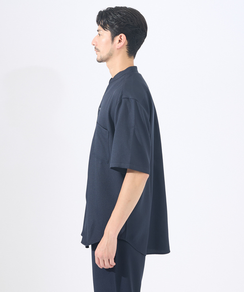 AH ABAHOUSE(エーエイチアバハウス)の「【AH ABAHOUSE/セットアップ対応】アムンゼン キーネック 半袖シャツ(シャツ/ブラウス・メンズ・グレイッシュベージュ/グリーン/ダークネイビー/ブラック系その他・46/48)」の10枚目の写真
