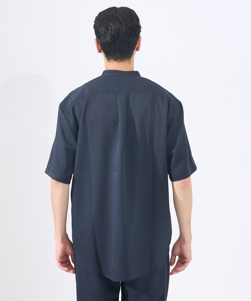 AH ABAHOUSE(エーエイチアバハウス)の「【AH ABAHOUSE/セットアップ対応】アムンゼン キーネック 半袖シャツ(シャツ/ブラウス・メンズ・グレイッシュベージュ/グリーン/ダークネイビー/ブラック系その他・46/48)」の9枚目の写真