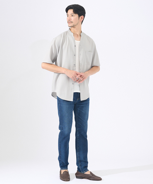 AH ABAHOUSE(エーエイチアバハウス)の「【AH ABAHOUSE/セットアップ対応】アムンゼン キーネック 半袖シャツ(シャツ/ブラウス・メンズ・グレイッシュベージュ/グリーン/ダークネイビー/ブラック系その他・46/48)」の18枚目の写真